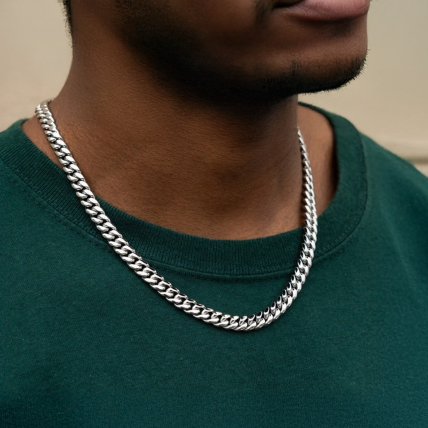 Cuban Link Chain 8mm - Silver RG1001