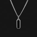 Black Onyx Stone Pendant - Silver RG178 - rgmntco