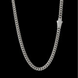 Cuban 8mm with Iced Sterling Silver Clasp - Silver RG115S - rgmntco