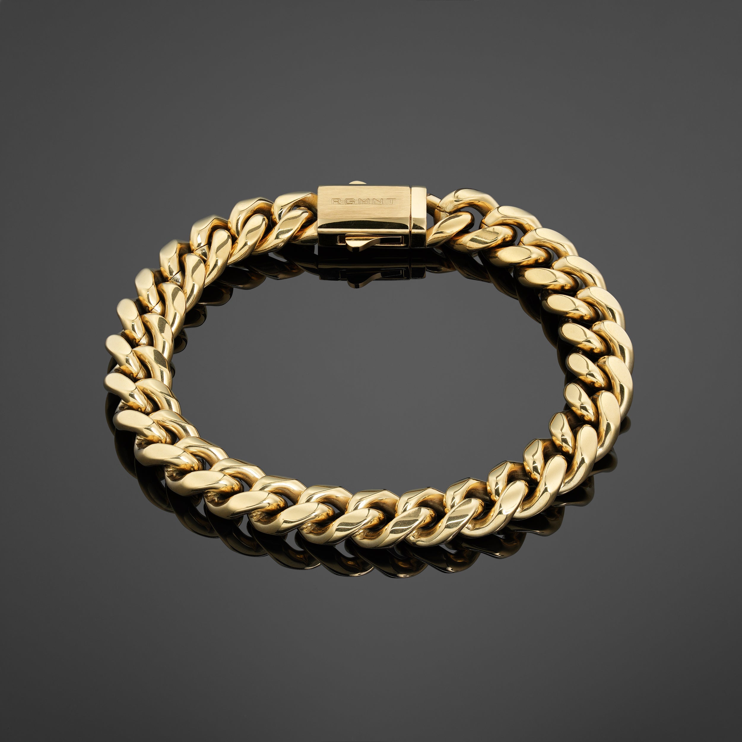 Cuban Link Bracelet 10mm - Gold RG3002 - rgmntco