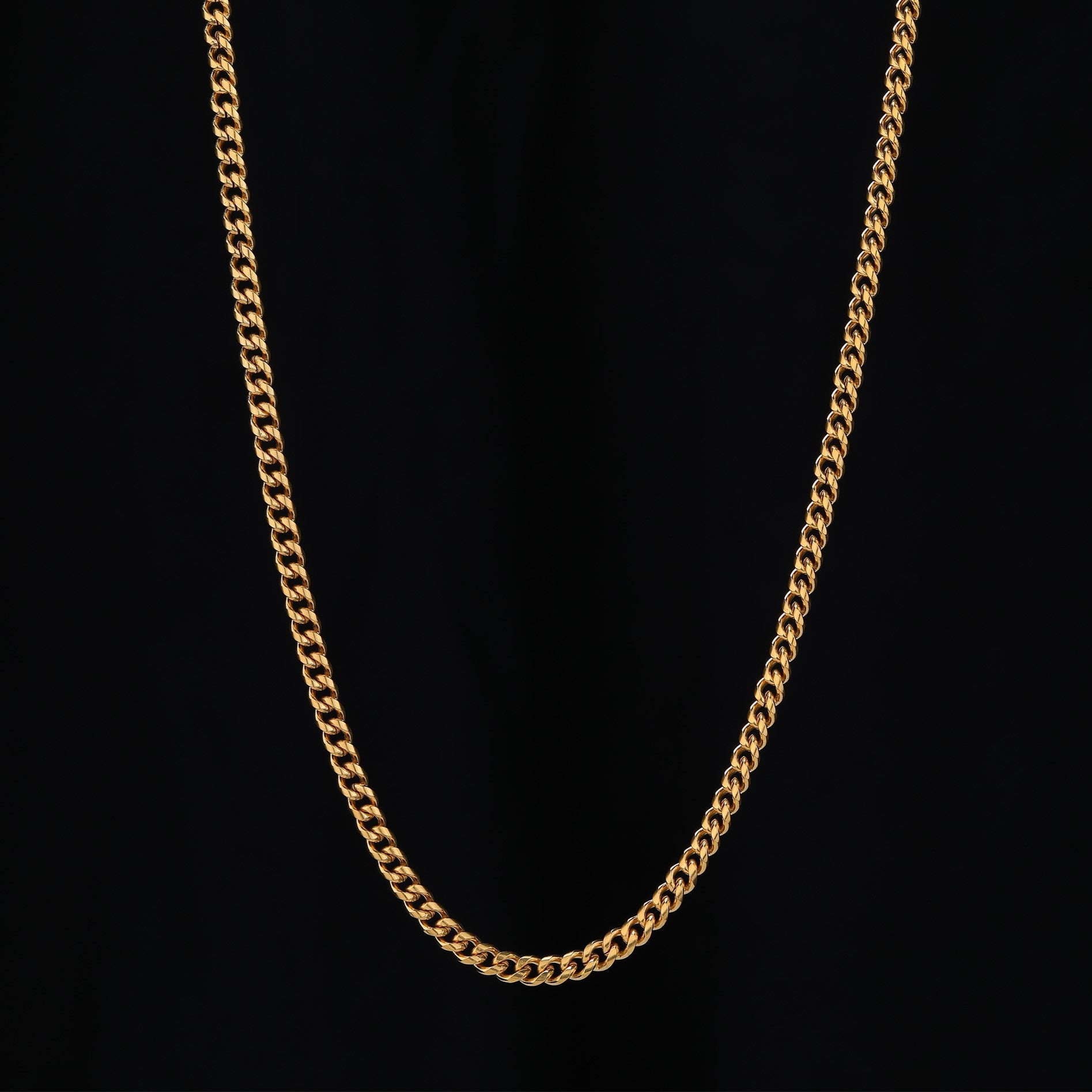 Cuban Link Chain 3mm - Gold RG133 - rgmntco