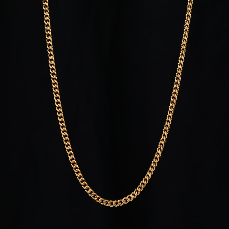 Cuban Link Chain 3mm - Gold RG133 - rgmntco