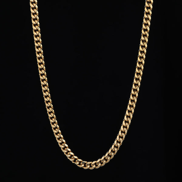 Cuban Link Chain 7mm - Gold RG153 - rgmntco