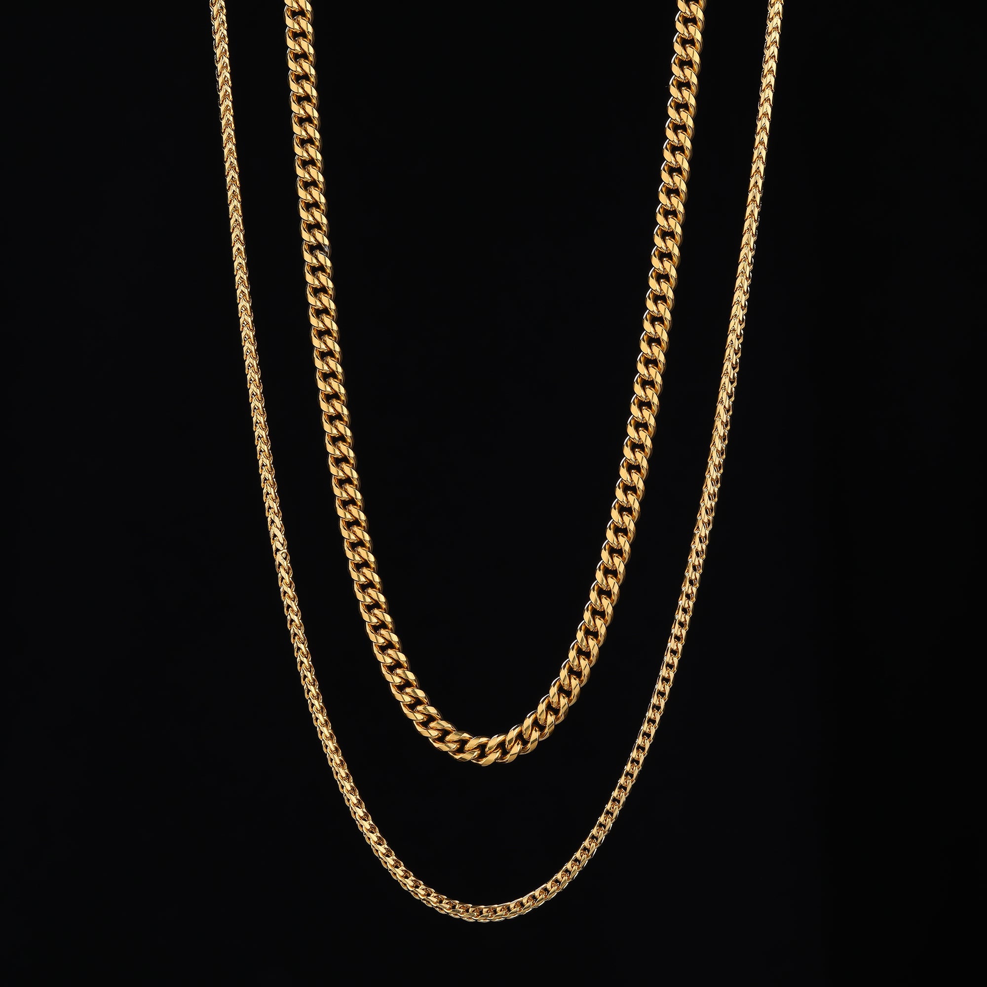 Cuban Link+ Franco Link Stack - Gold RG131+RG120 - rgmntco