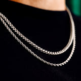 Cuban Link+ Rope Chain Stack - Silver RG132+RG123 - rgmntco