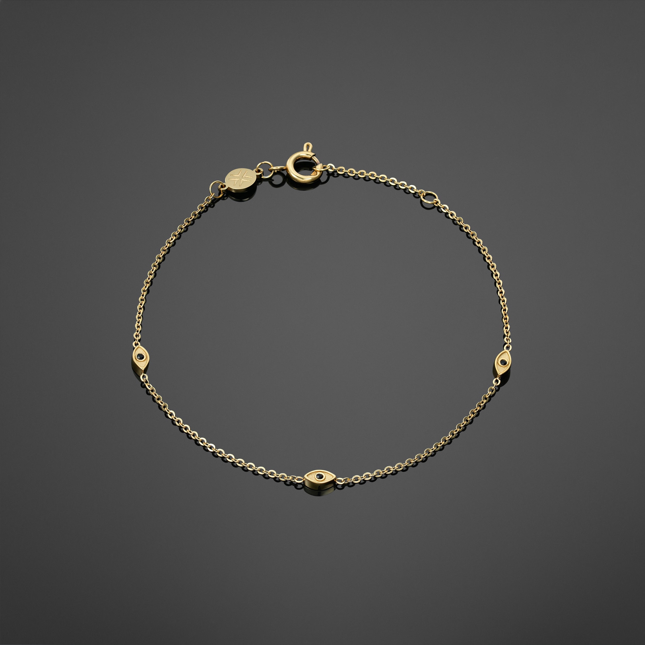 Evil Eye Bracelet - Gold RG3004G - rgmntco