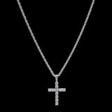 Iced Cross Pendant - Silver RG188S - rgmntco