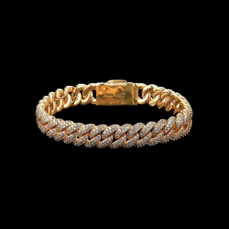 Iced Cuban Bracelet 10mm - Gold RG361 - rgmntco