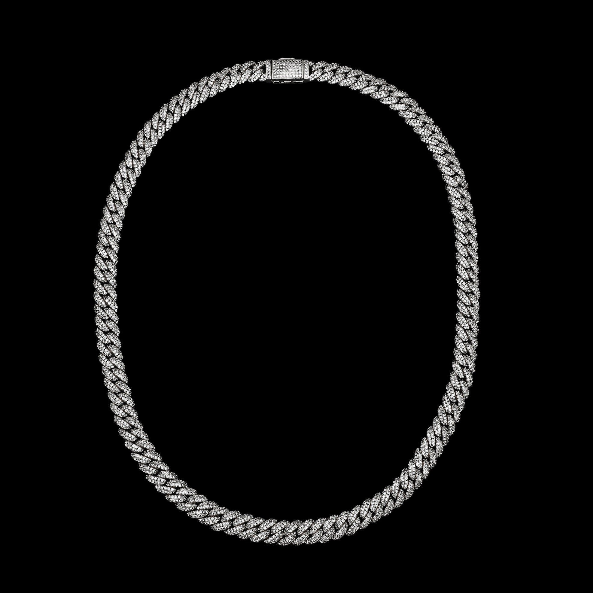 Iced Cuban Chain 8mm - Silver RG116S - rgmntco