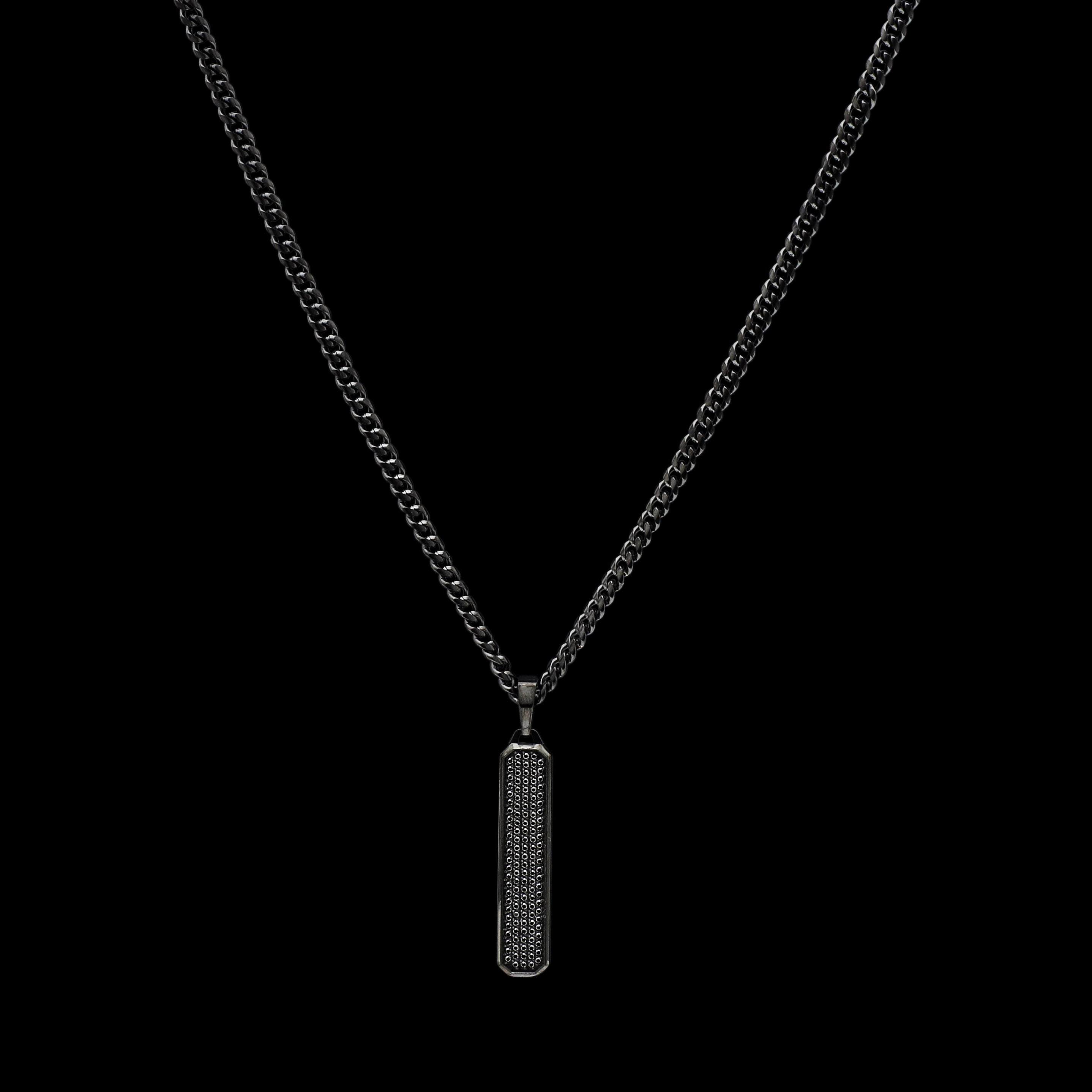 Iced Tag Pendant - Black RG189B - rgmntco