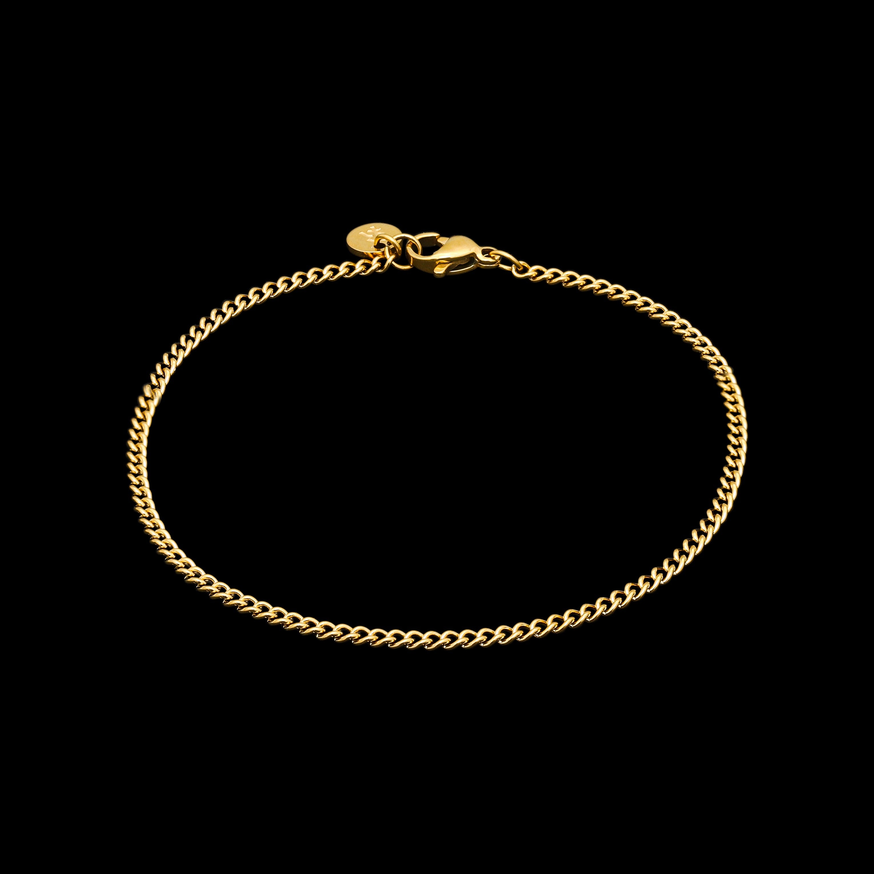 Minimal Cuban Bracelet - Gold RG380 - rgmntco