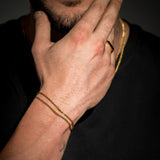 Minimal Cuban Bracelet - Gold RG380 - rgmntco