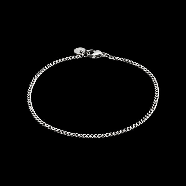 Minimal Cuban Bracelet - Silver RG381 - rgmntco