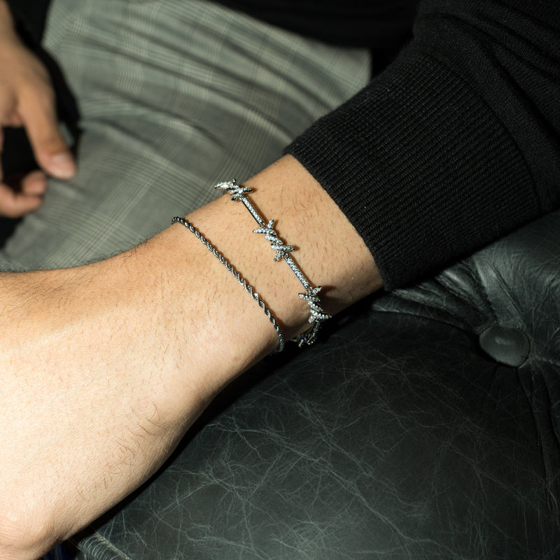 Minimal Rope Bracelet - Silver RG379 - rgmntco