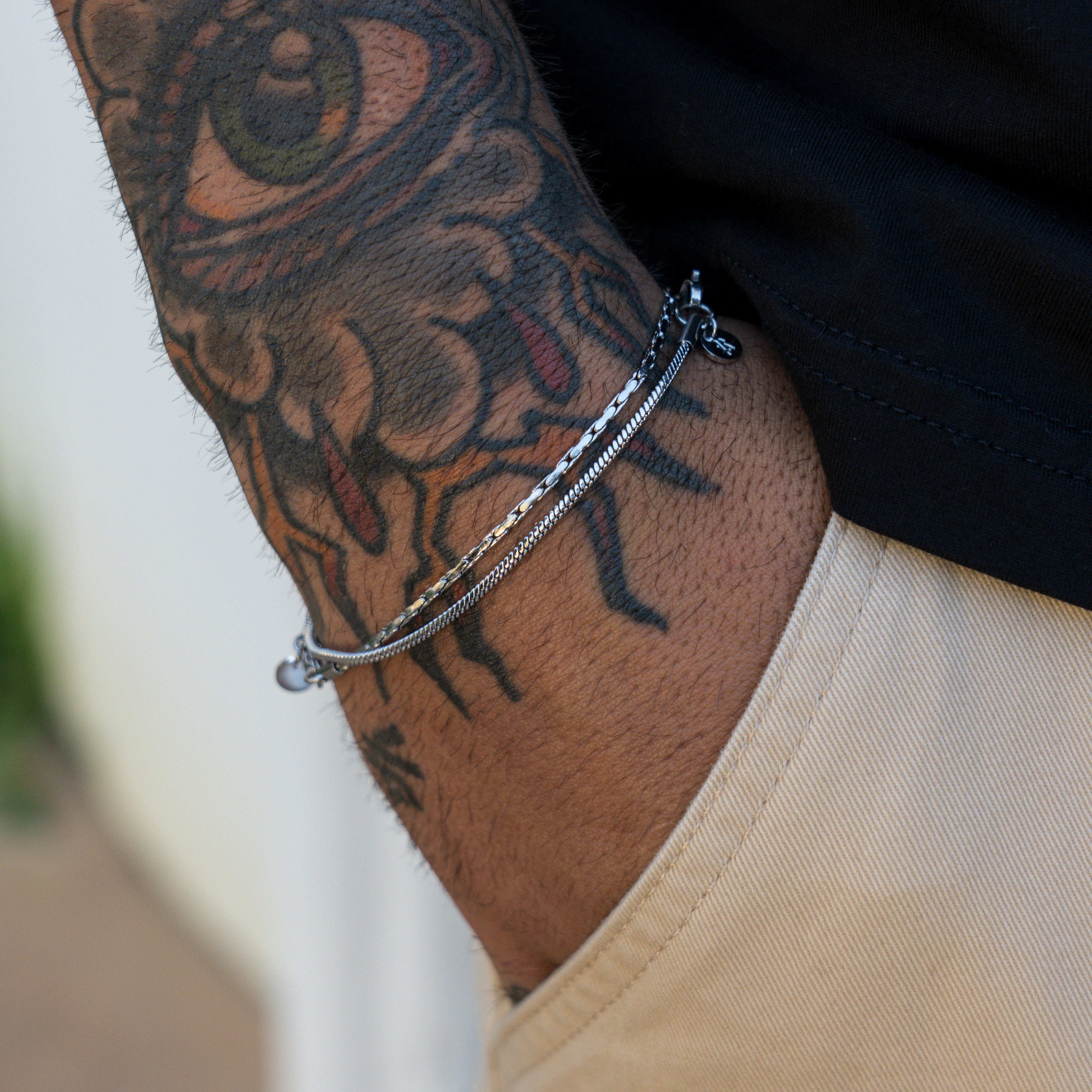 Minimal Snake Bracelet - Silver RG373 - rgmntco