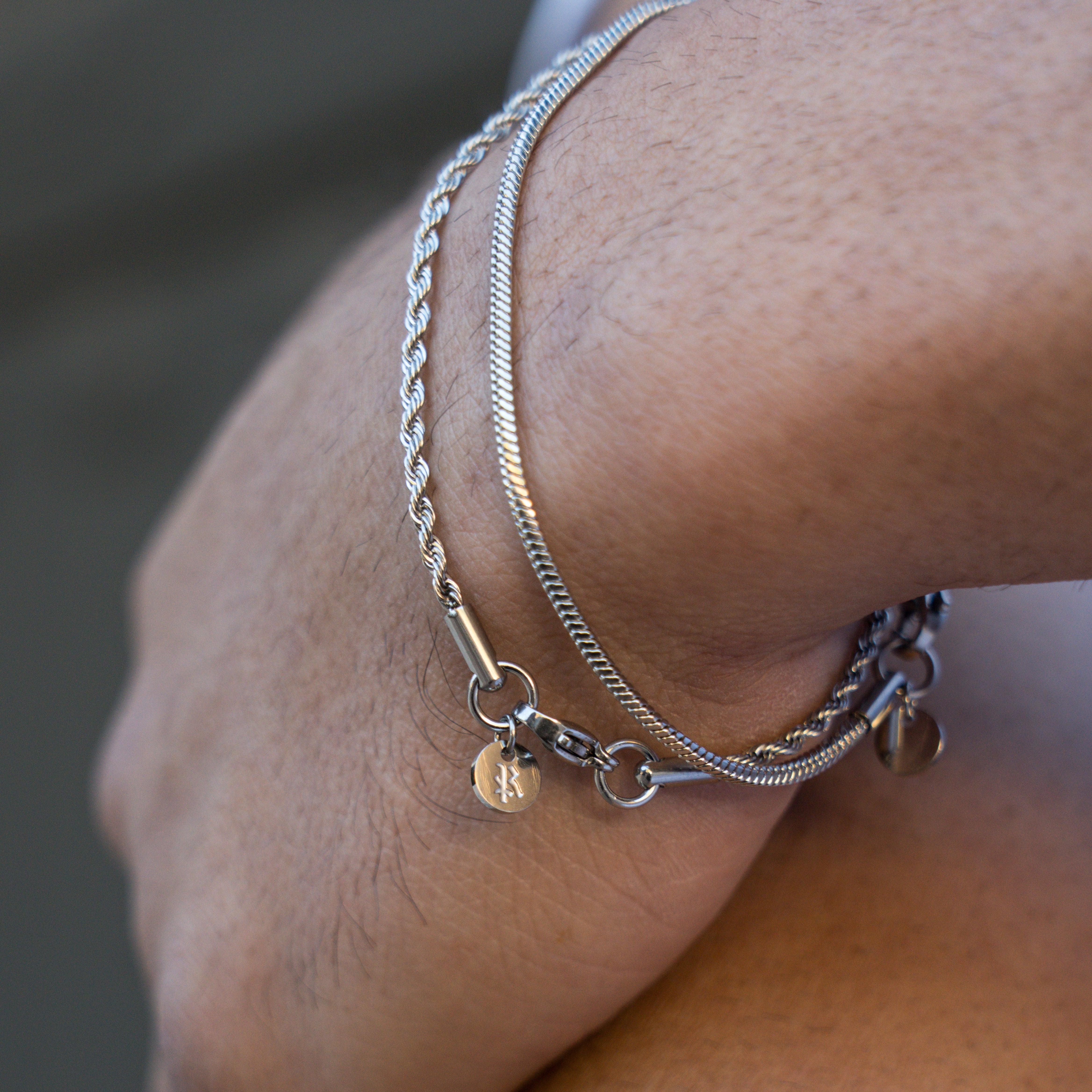 Minimal Snake Bracelet - Silver RG373 - rgmntco