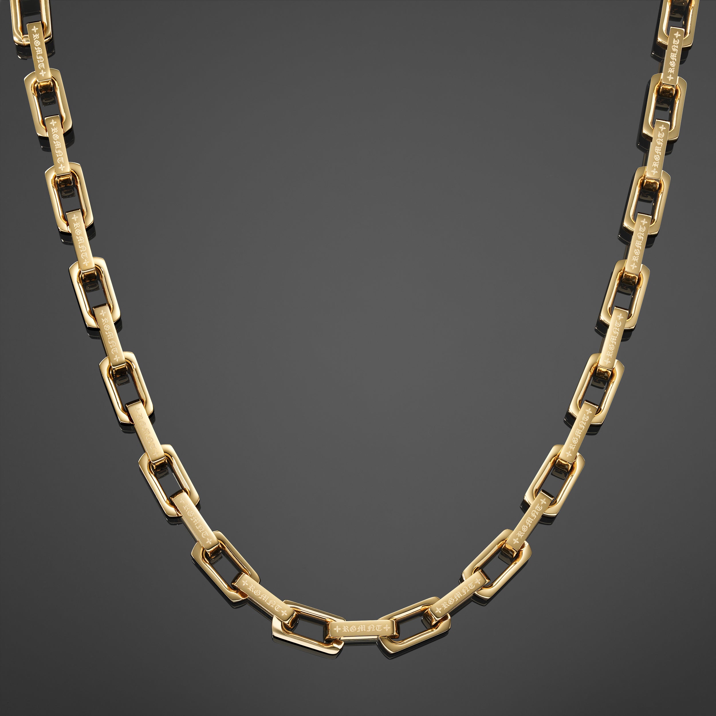 Monogram Link Chain - Gold RG1022 - G - rgmntco