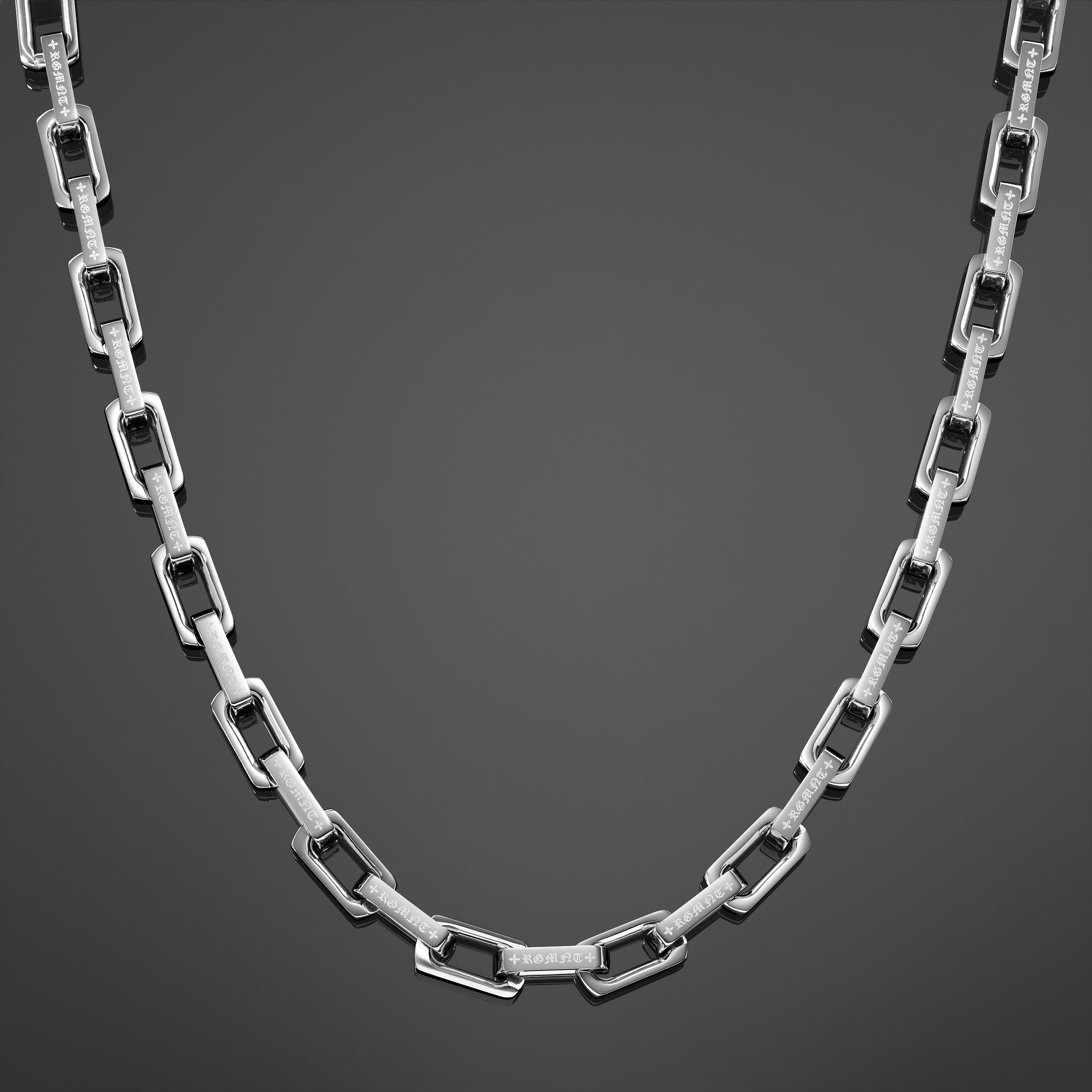 Monogram Link Chain - Silver RG1022 - S - rgmntco