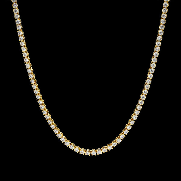 Rounded Tennis Chain 4mm - Gold RG108G - rgmntco