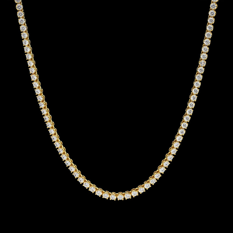 Rounded Tennis Chain 4mm - Gold RG108G - rgmntco