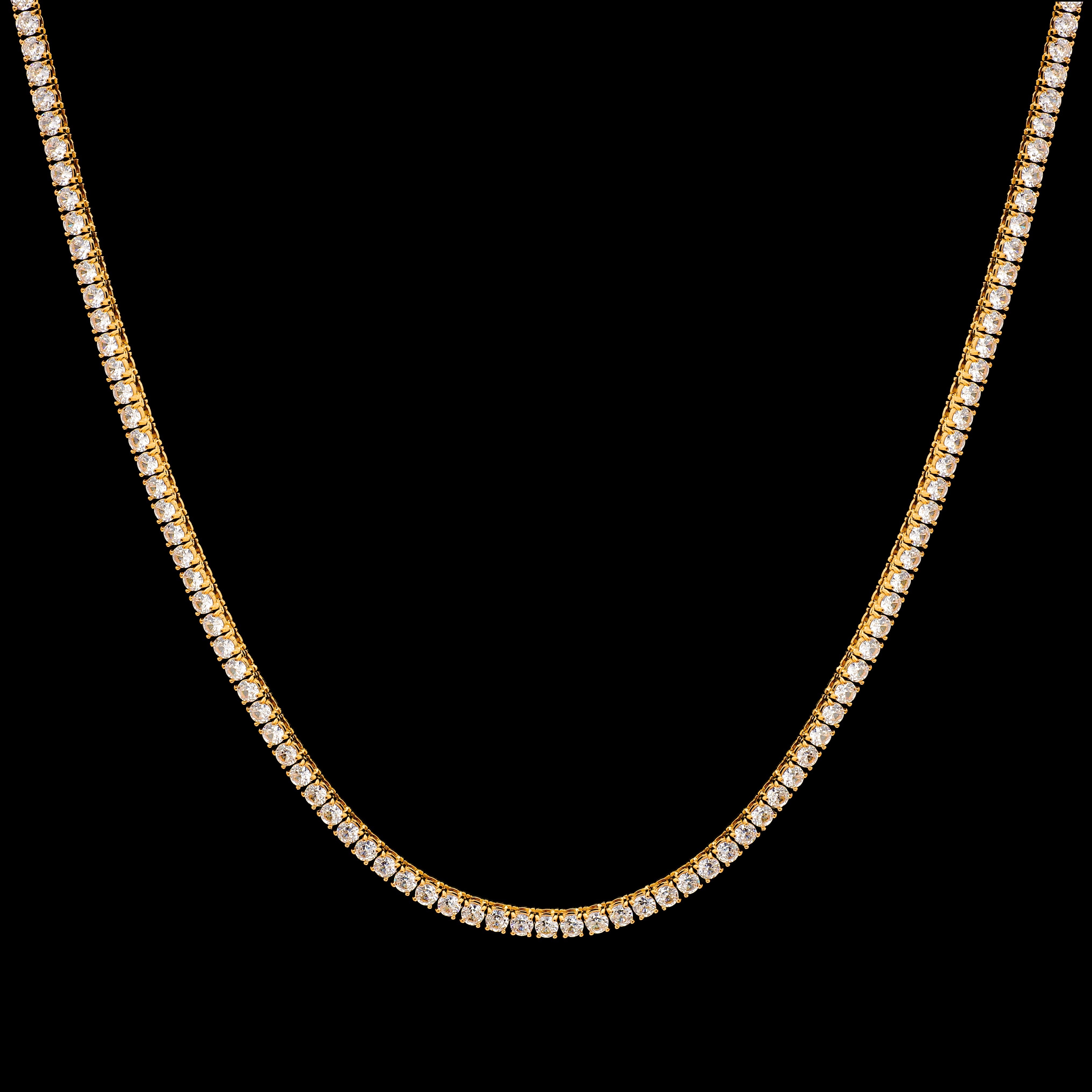 Tennis Chain 4mm - Gold RG191G - rgmntco