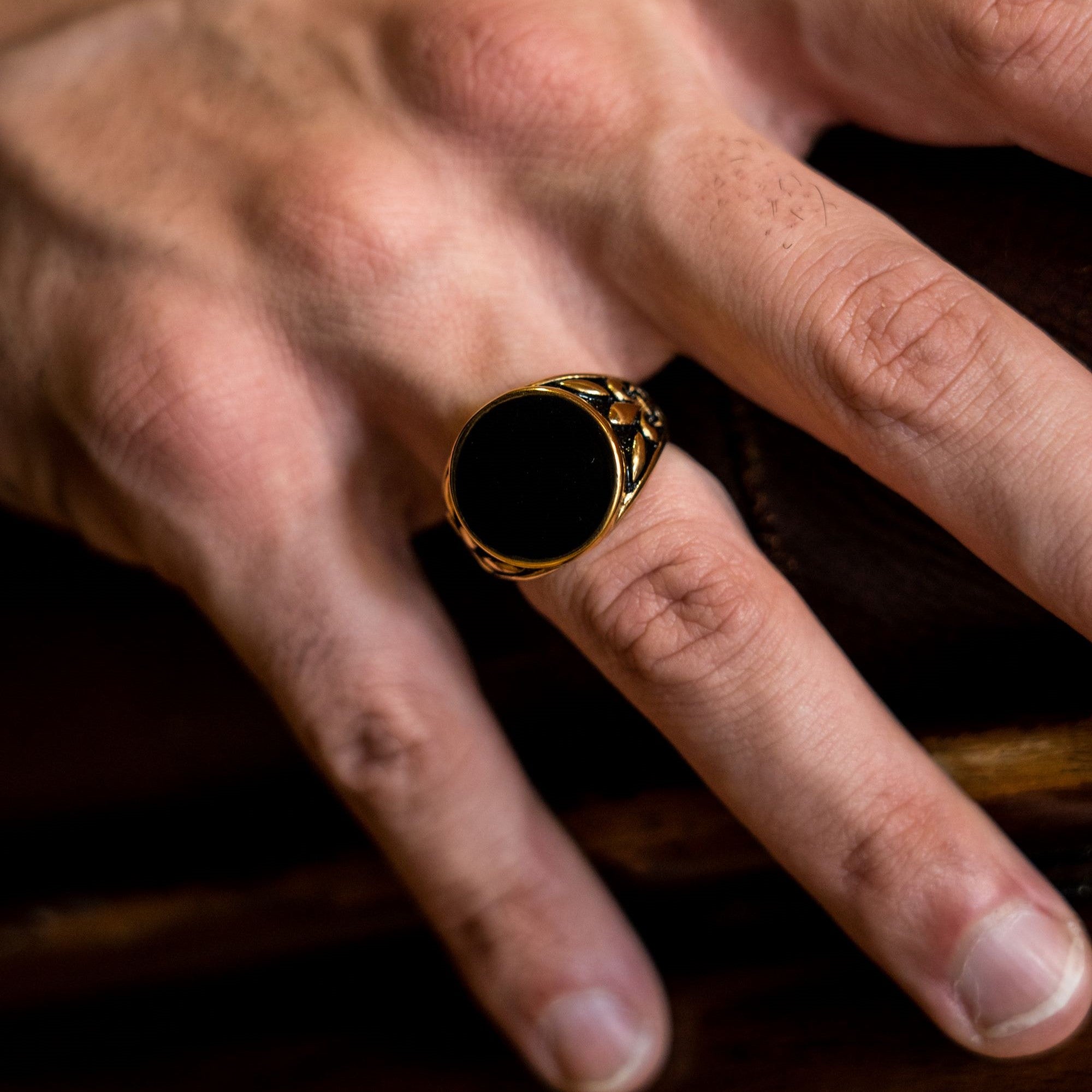 The Black Mirror Ring - Gold RG232G - rgmntco