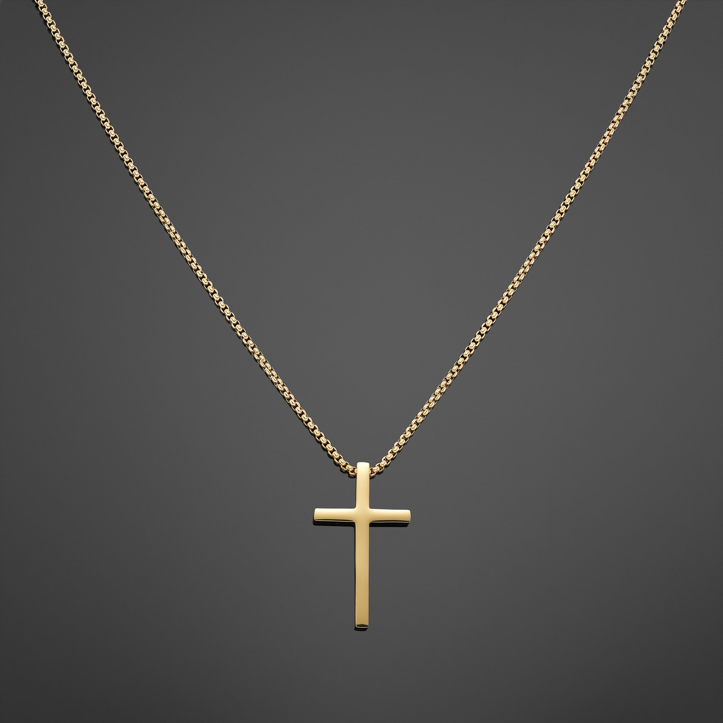 The Bold Cross Pendant - Gold RG160 - rgmntco