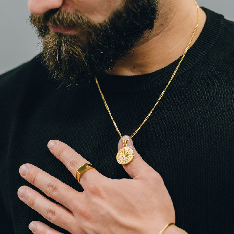 The Compass Pendant - Gold RG147 - rgmntco