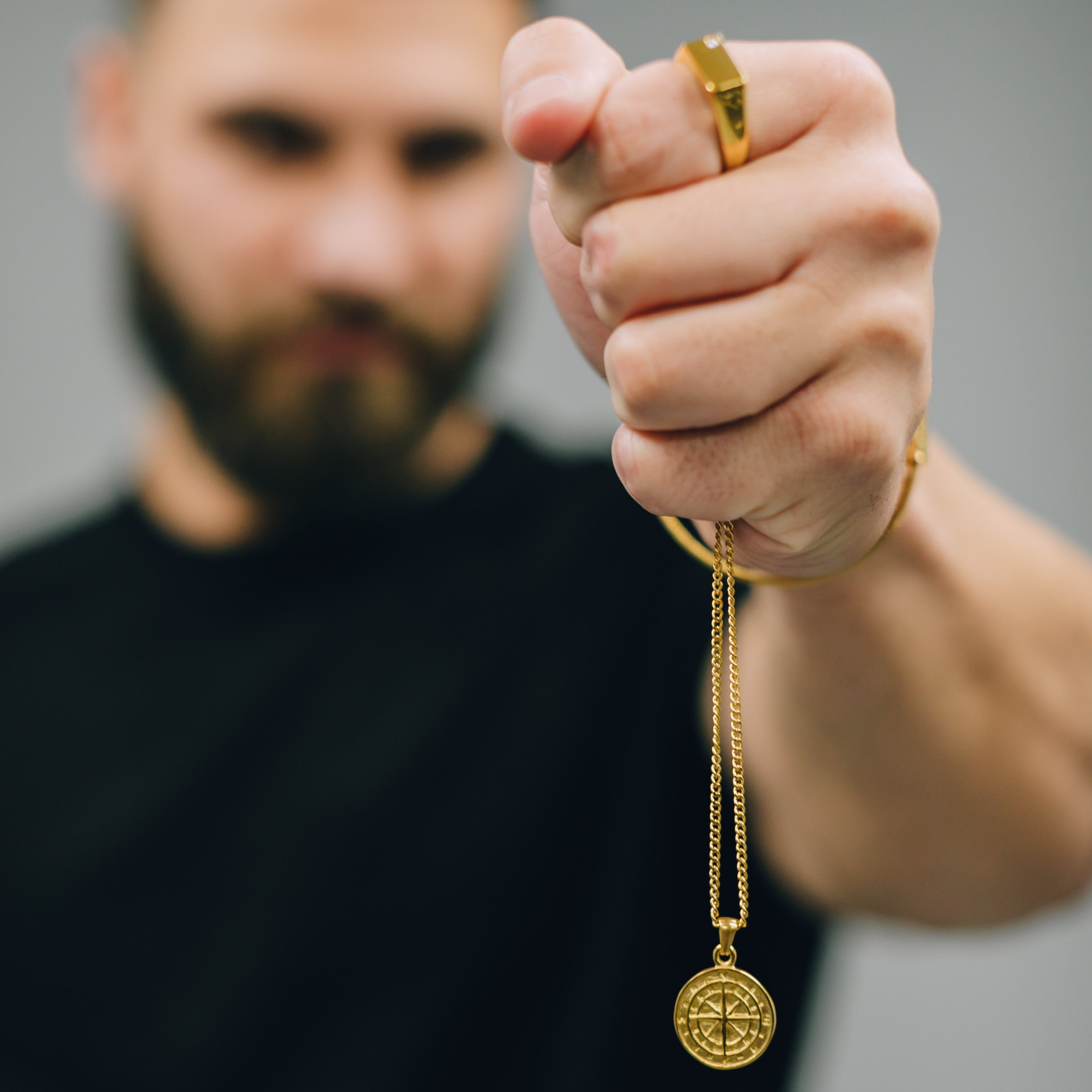 The Compass Pendant - Gold RG147 - rgmntco