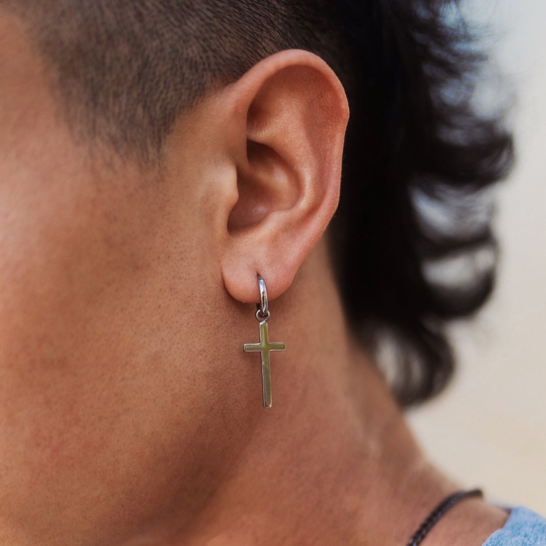 The Cross Earring - Silver RG403 - S - rgmntco