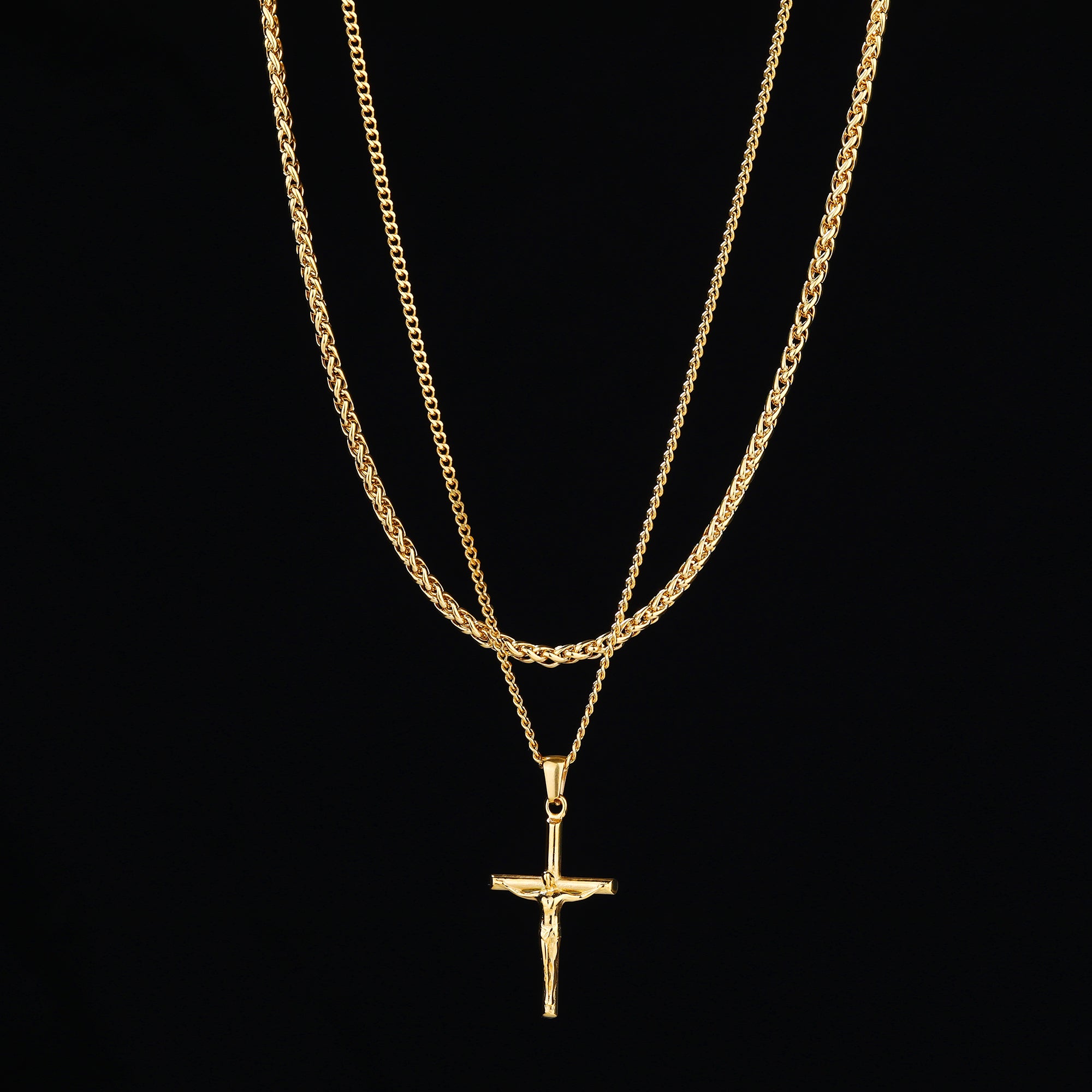 The Cross Pendant Stack - Gold RG149 + RG151 - rgmntco