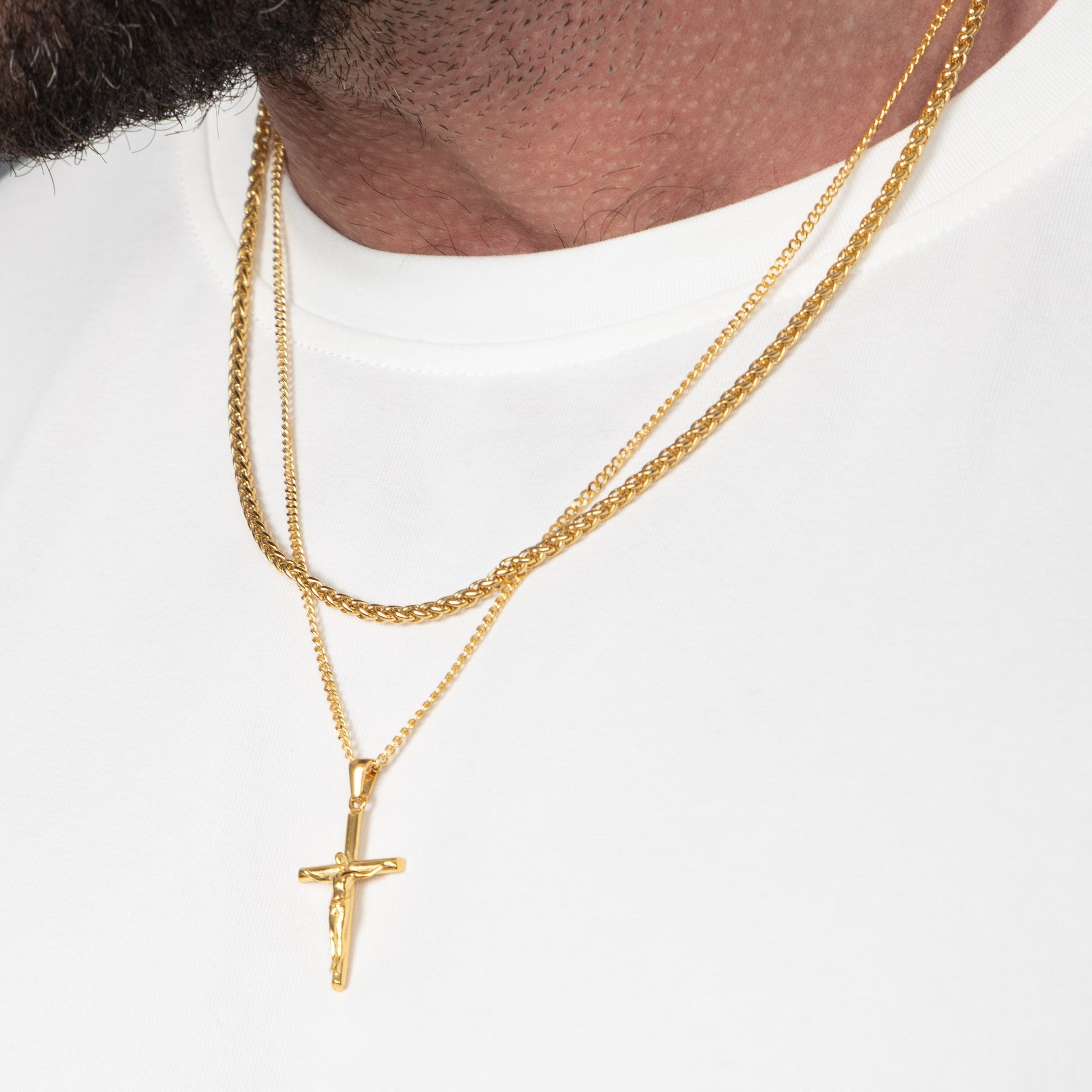 The Cross Pendant Stack - Gold RG149 + RG151 - rgmntco