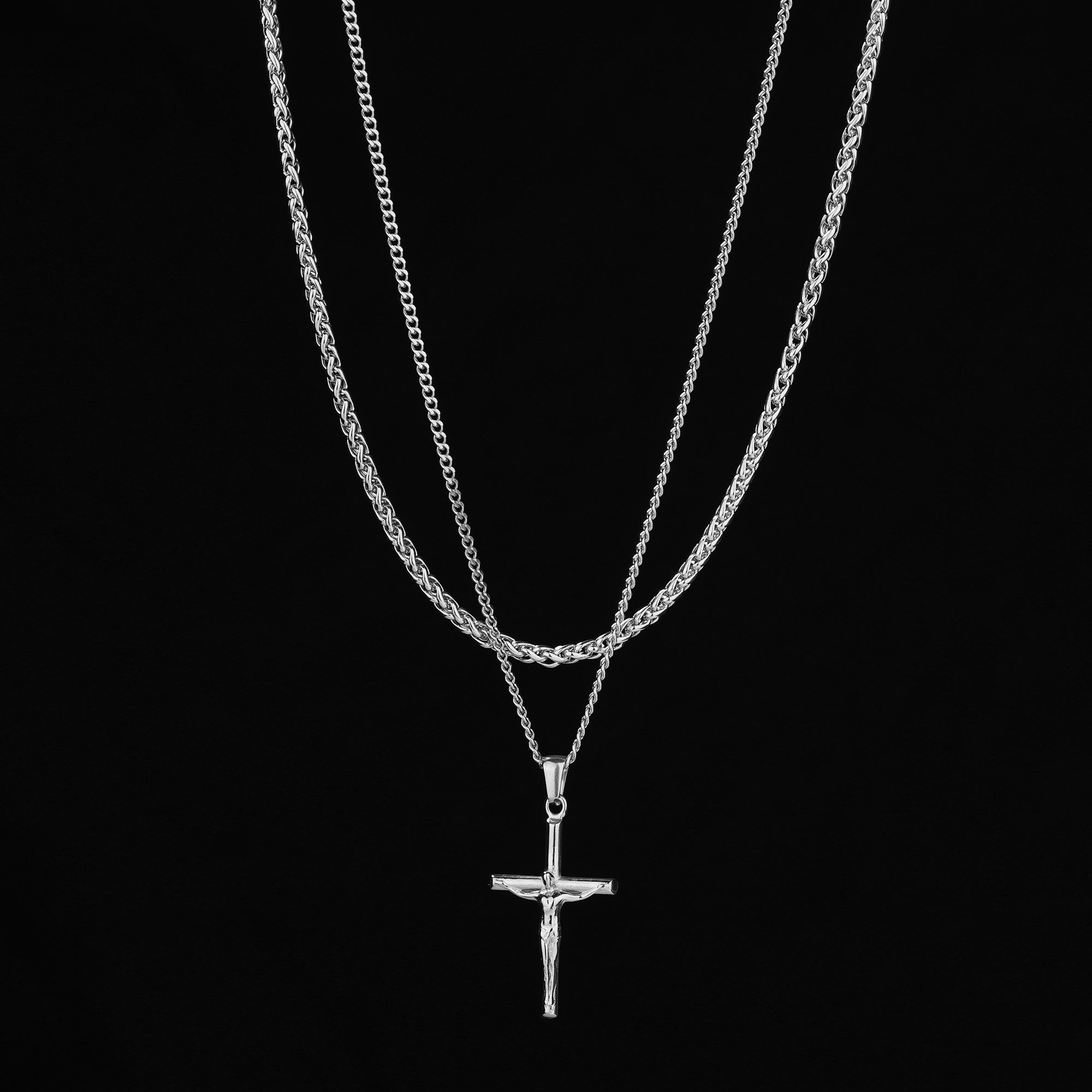 The Cross Pendant Stack - Silver RG150 + RG152 - rgmntco