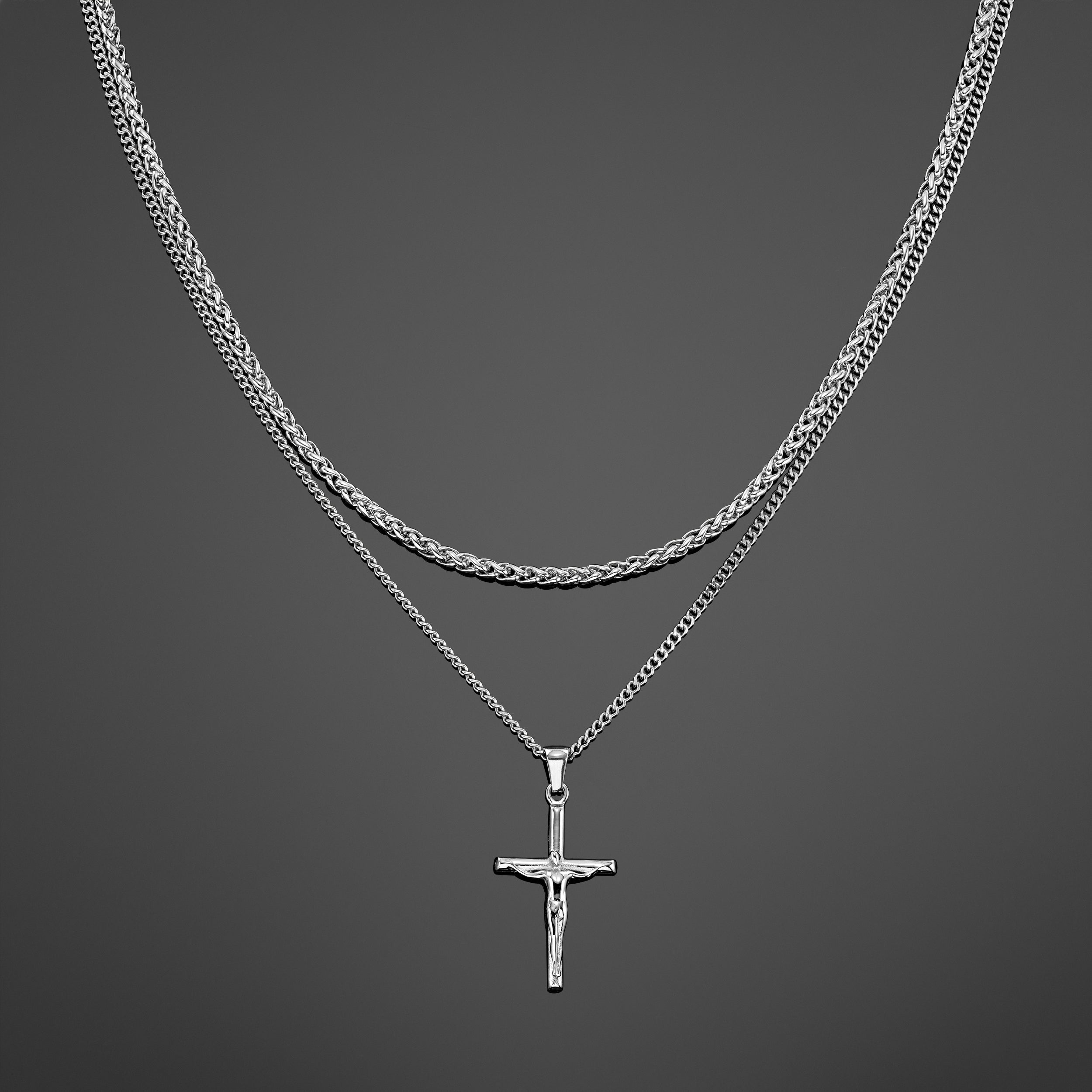 The Cross Pendant Stack - Silver RG150 + RG152 - rgmntco