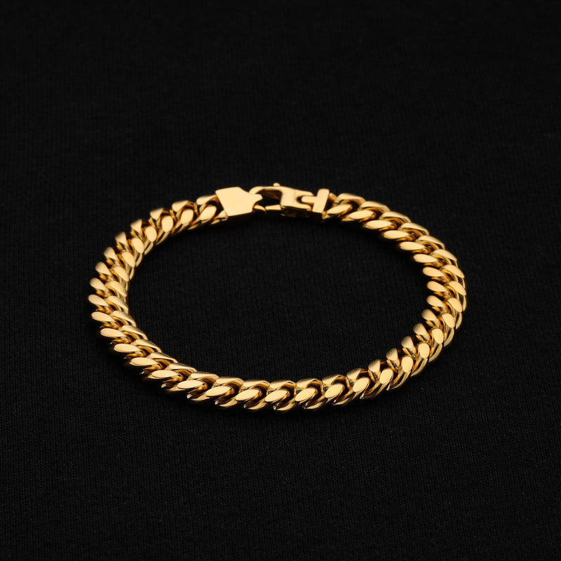 The Cuban Bracelet 8mm - Gold RG320 - rgmntco