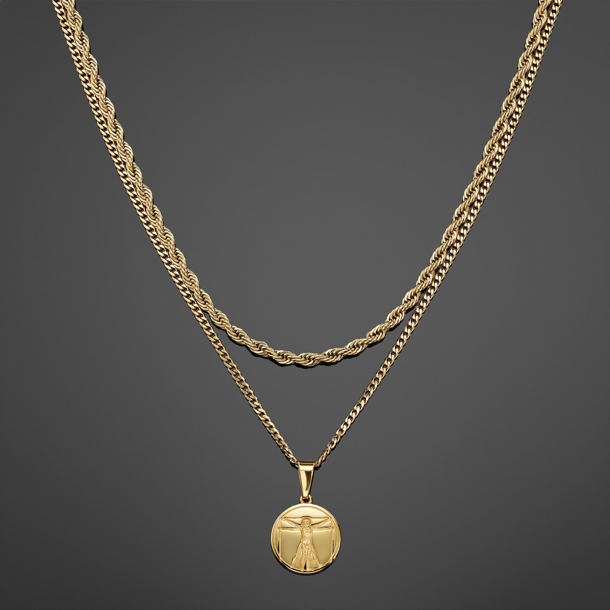 The Da Vinci Pendant Set - Gold RG1011G - rgmntco