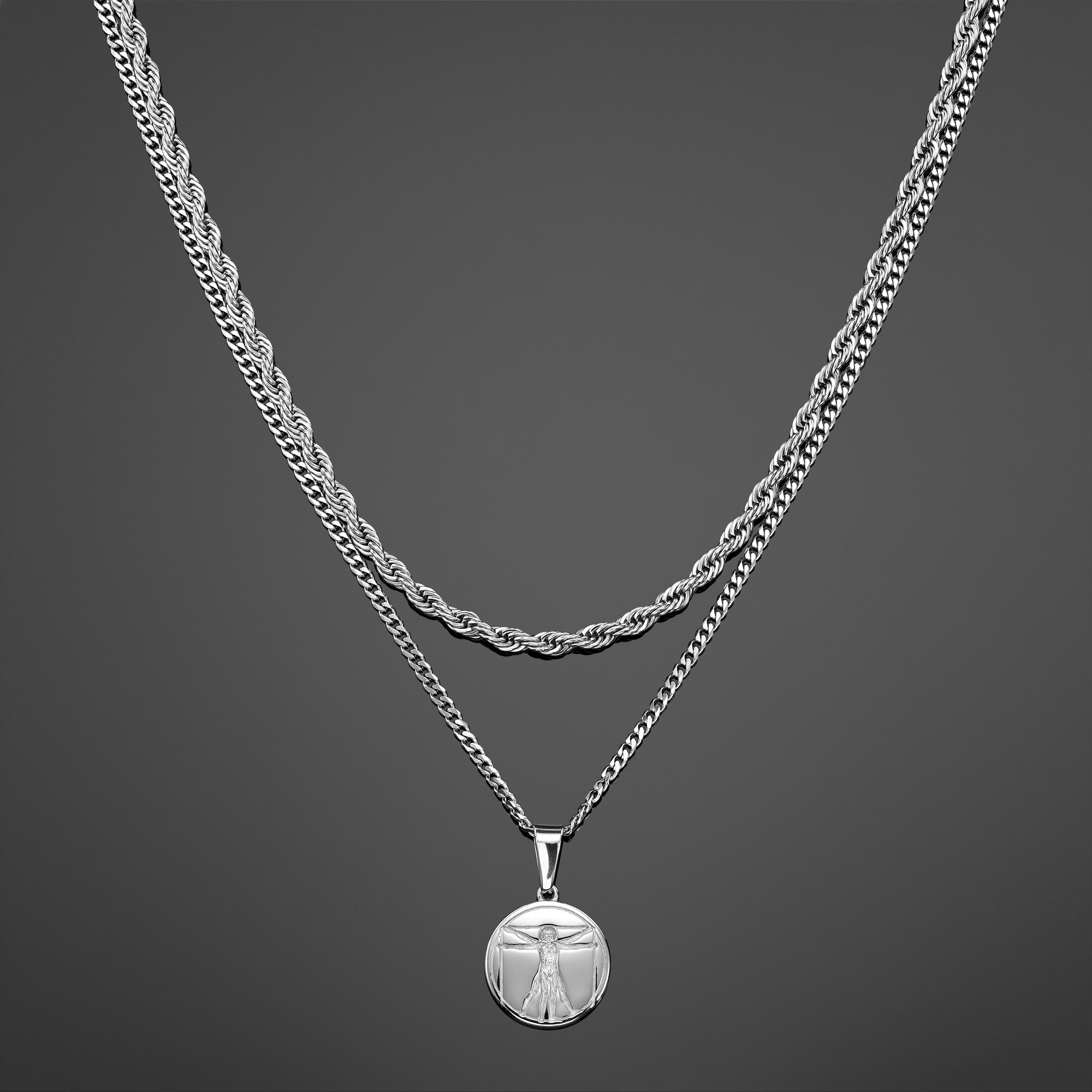 The Da Vinci Pendant Set - Silver RG1011S - rgmntco