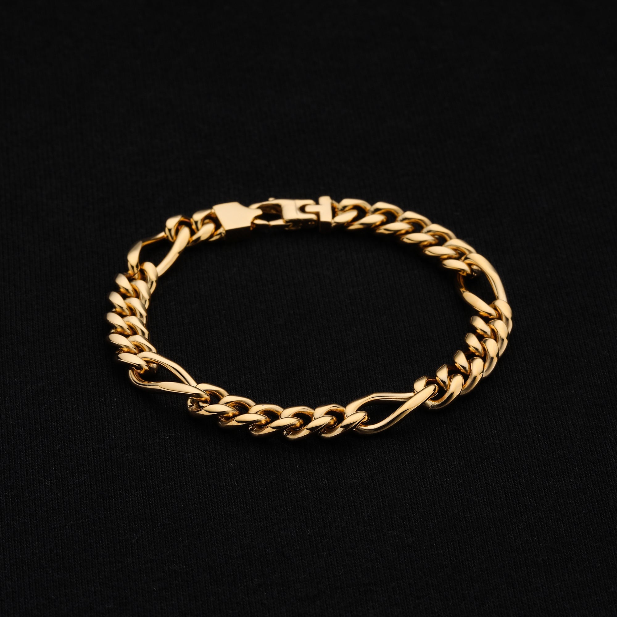 The Figaro Bracelet 8mm - Gold RG346 - rgmntco