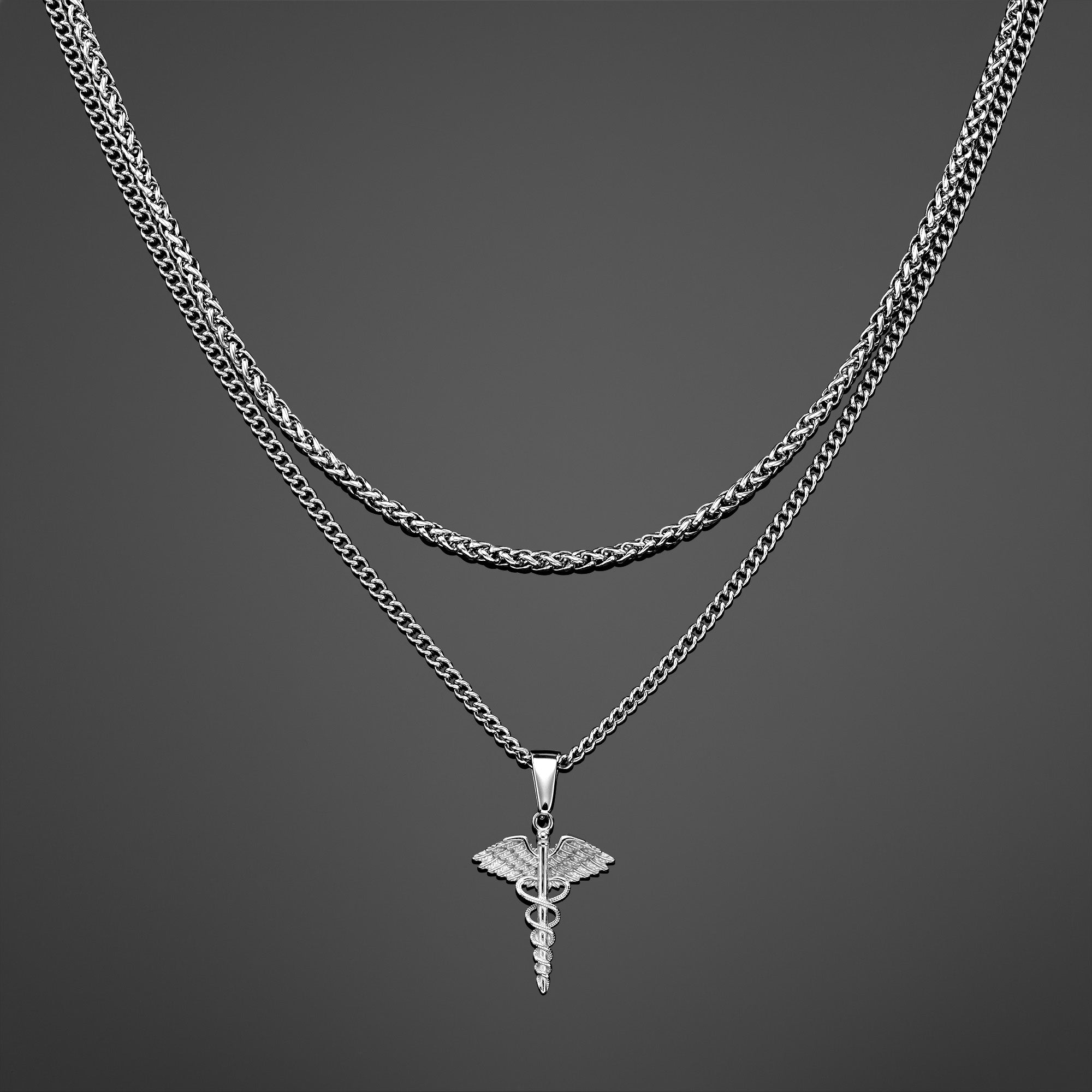 The Hermes Pendant Set - Silver RG1012S - rgmntco