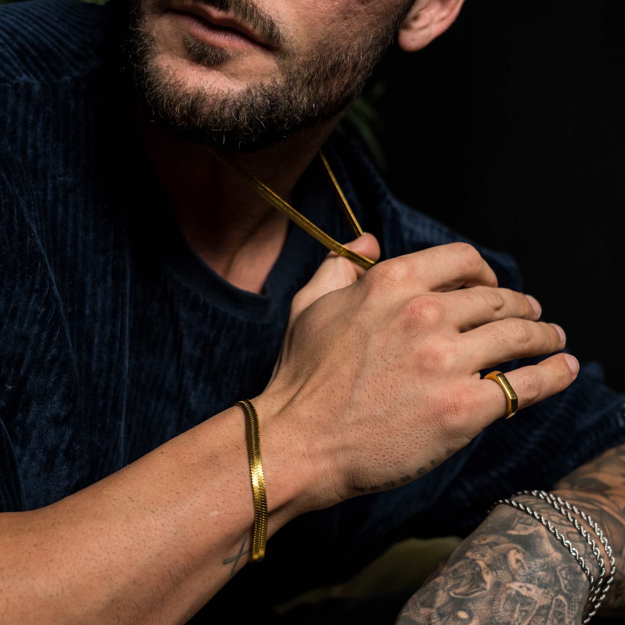 The Herringbone Essentials Set - Gold RG162+RG356 - rgmntco