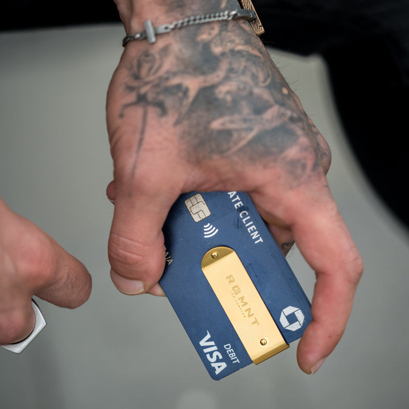 The Signature Money Clip - Matte Gold RG505 - rgmntco