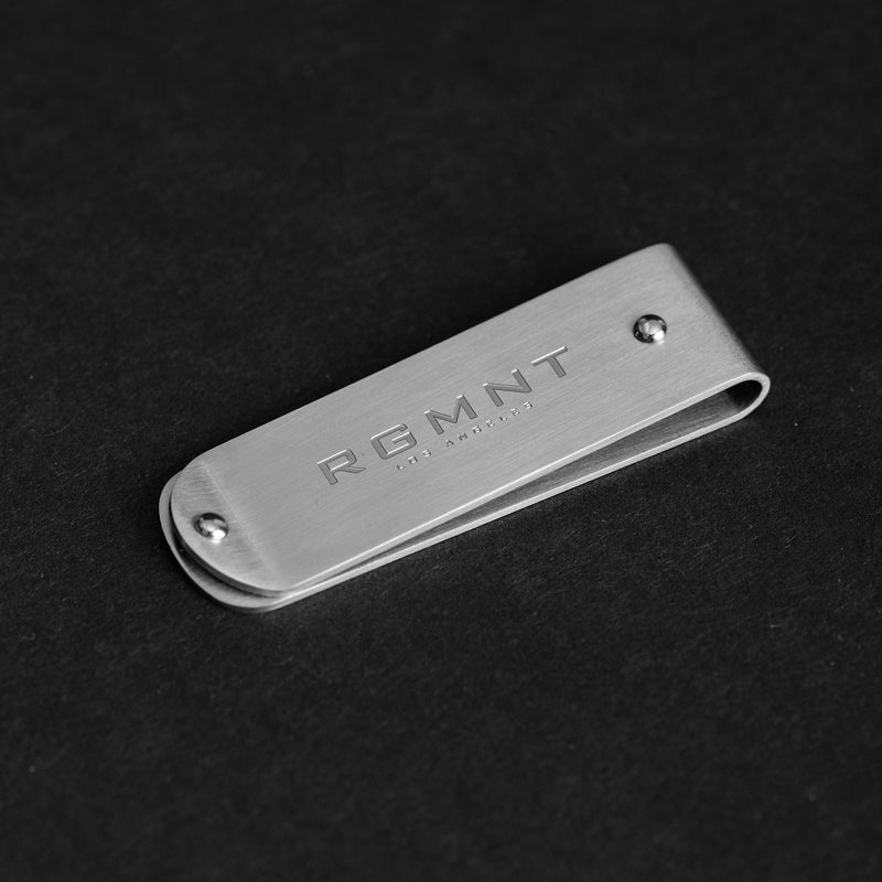 The Signature Money Clip - Matte Silver RG504 - rgmntco