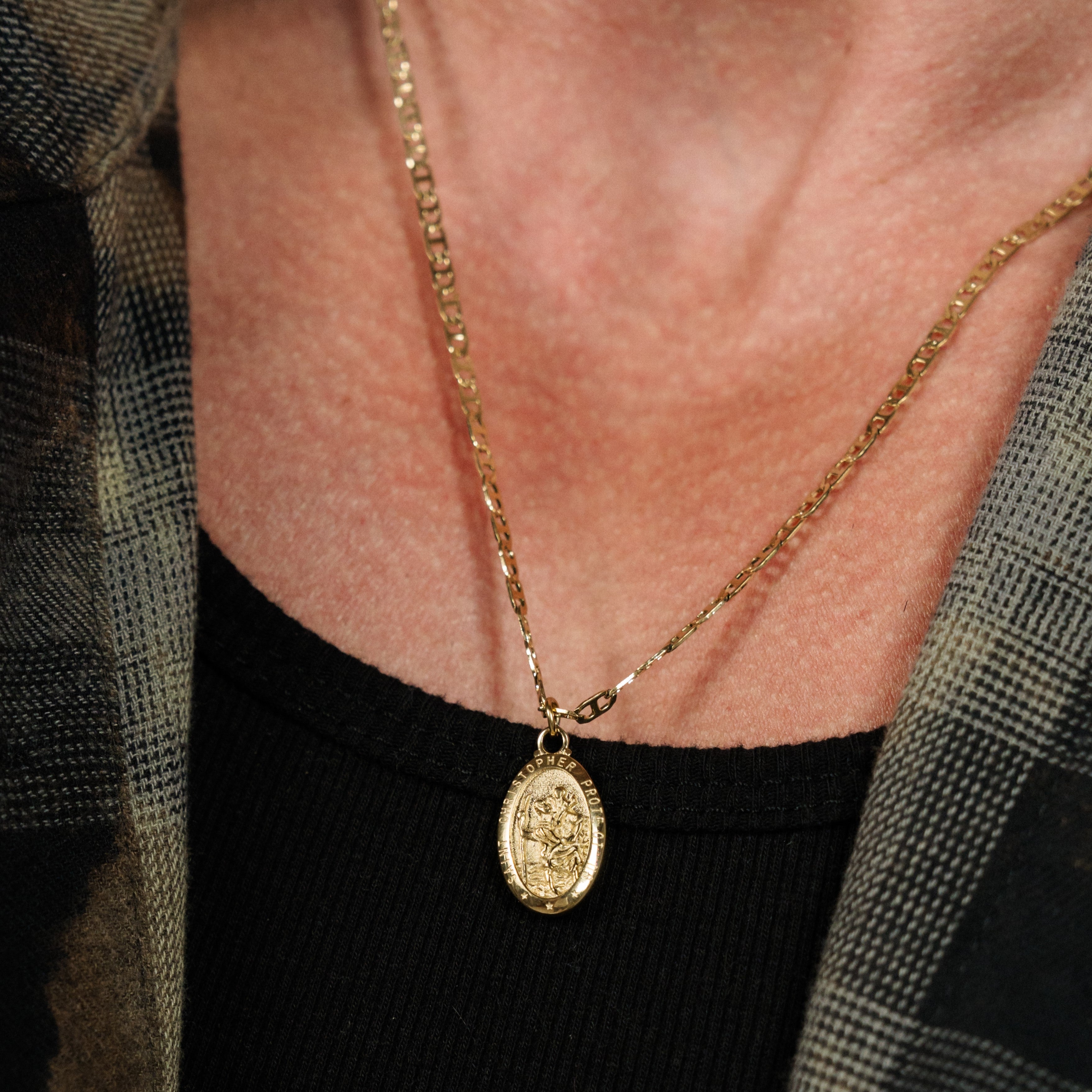 The St. Christopher Pendant - Gold RG1004G - rgmntco