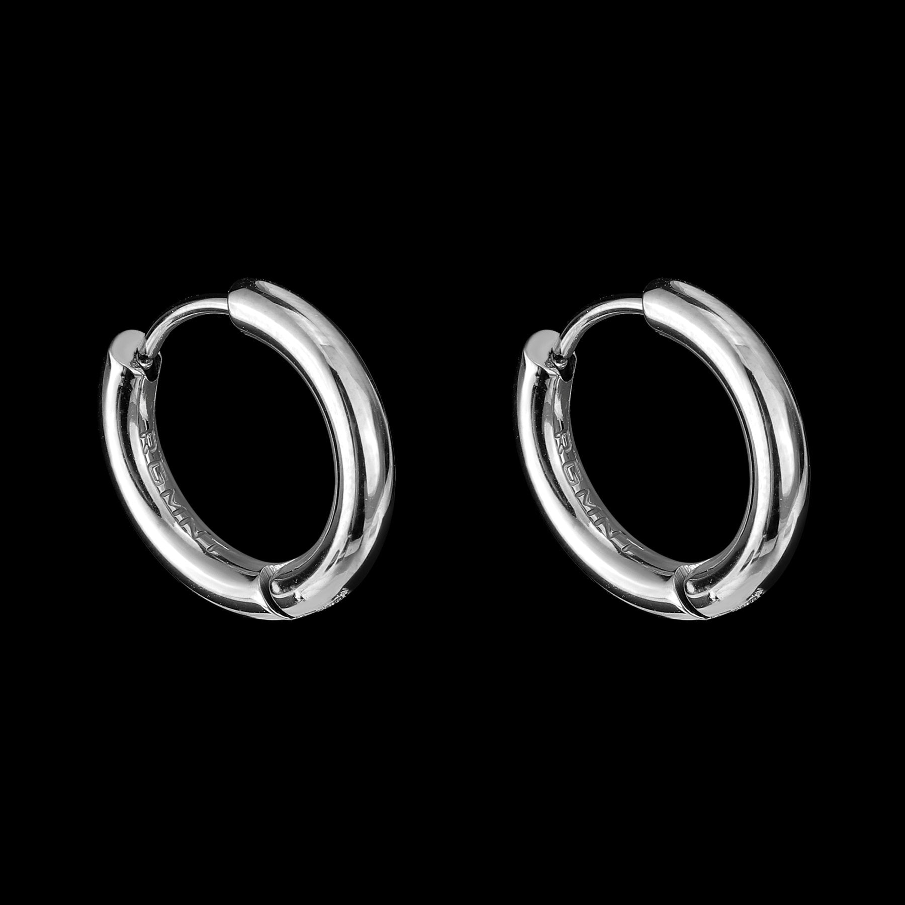 Thin Hoop Earrings - Silver RG411 - rgmntco