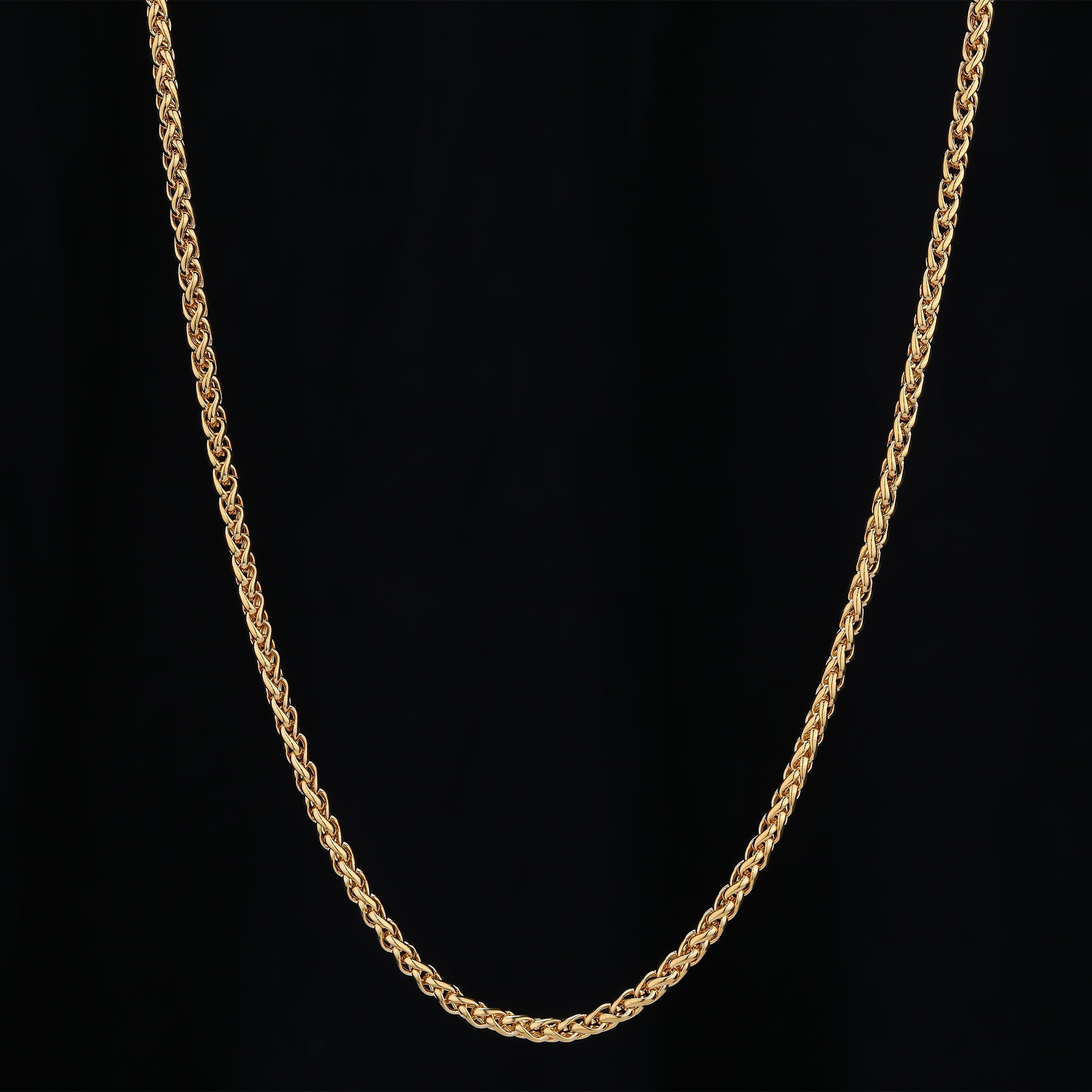 Wheat Chain 3mm - Gold RG151 - rgmntco